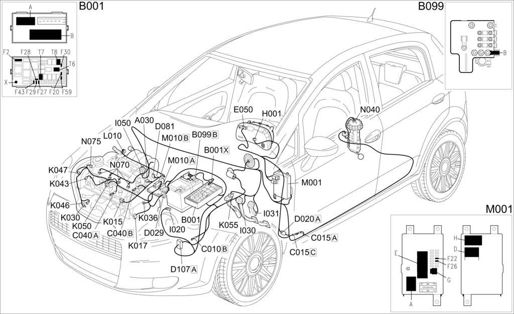 E5030 PETROL ENGINE ELECTRONIC MANAGEMENT - COMPONENT LOCATION - Fiat ...